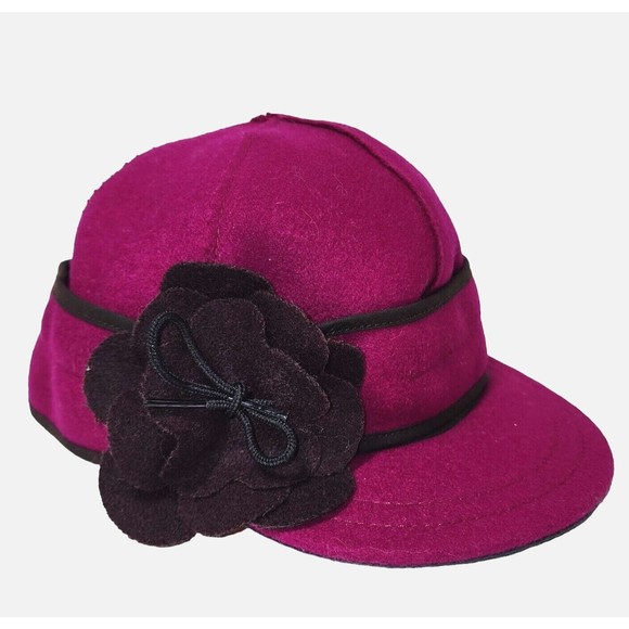 Stormy Kromer Accessories - Stormy Kromer Wool Petal Pusher Cap Hat Womens XS 6 3/4 Flower Pink Purple